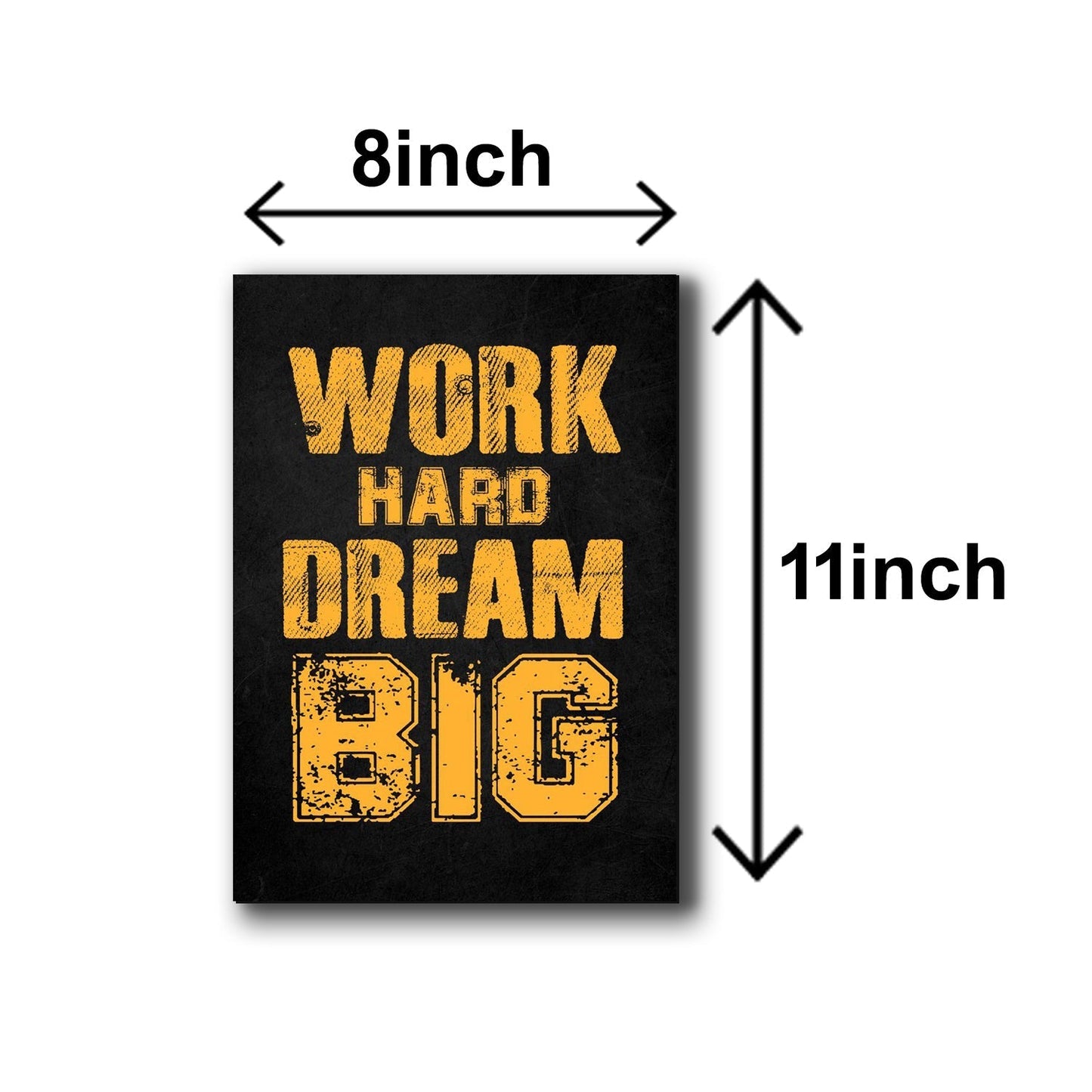 Pack of 6 Motivational quotes sticky wooden canvas frames for wall