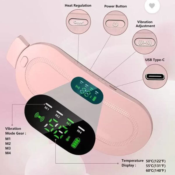 Heating Pad women Period Pain Cramp Relief Belt -Portable Menstrual Heating Pad