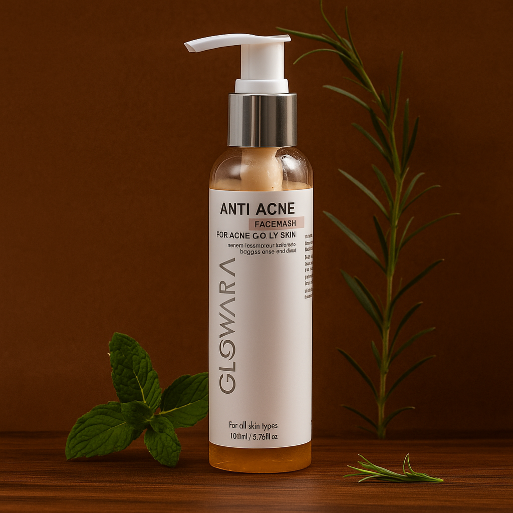 Glowara Anti Acne Face Wash – Deep Cleansing Formula with Anti-Microbial & Oil-Control Ingredients for Clear, Smooth & Acne-Free Skin