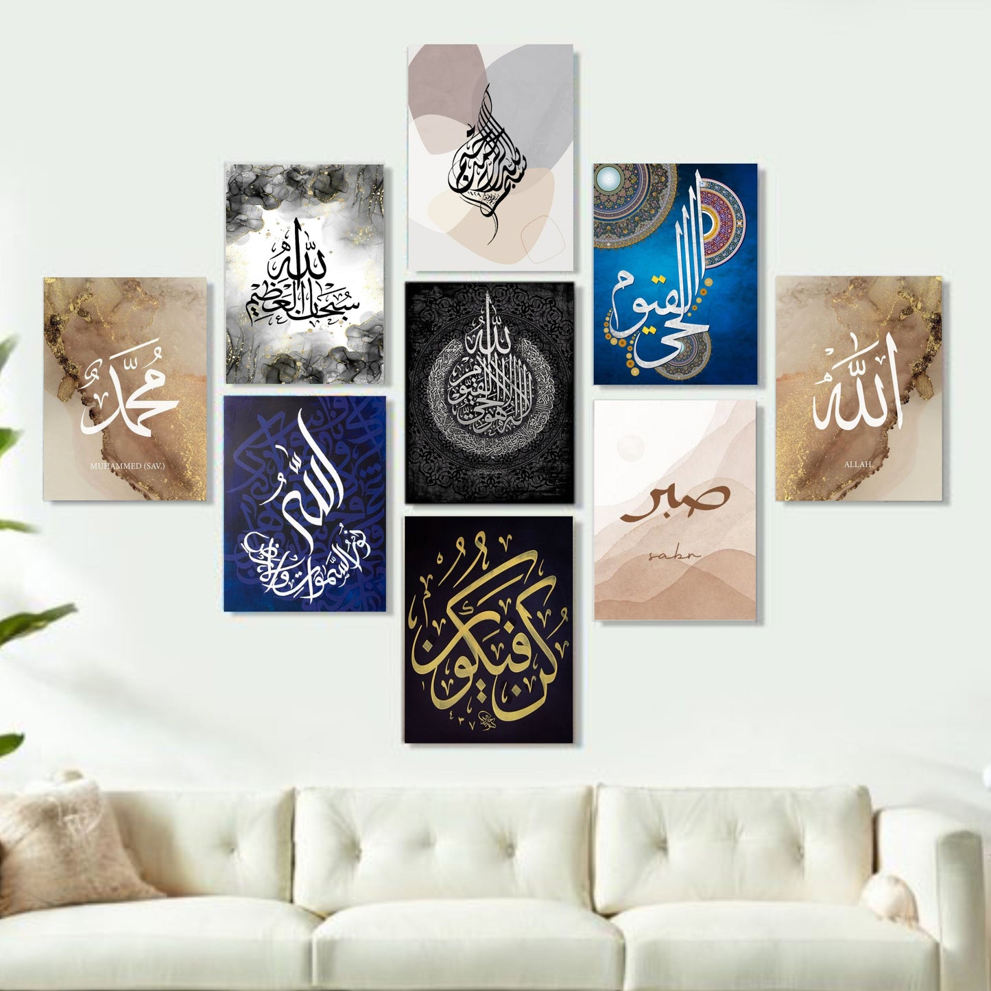 Home Decoration Item 9 Pcs Wall Decor Photo On Wall Canvas Art Decor