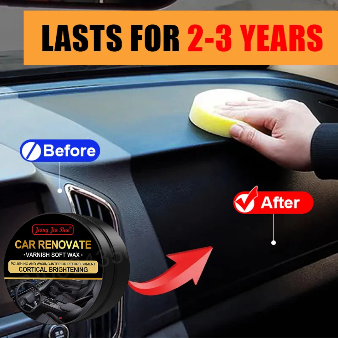 Interior & Exterior Car Wax – Restores Plastic, Leather, Tyres