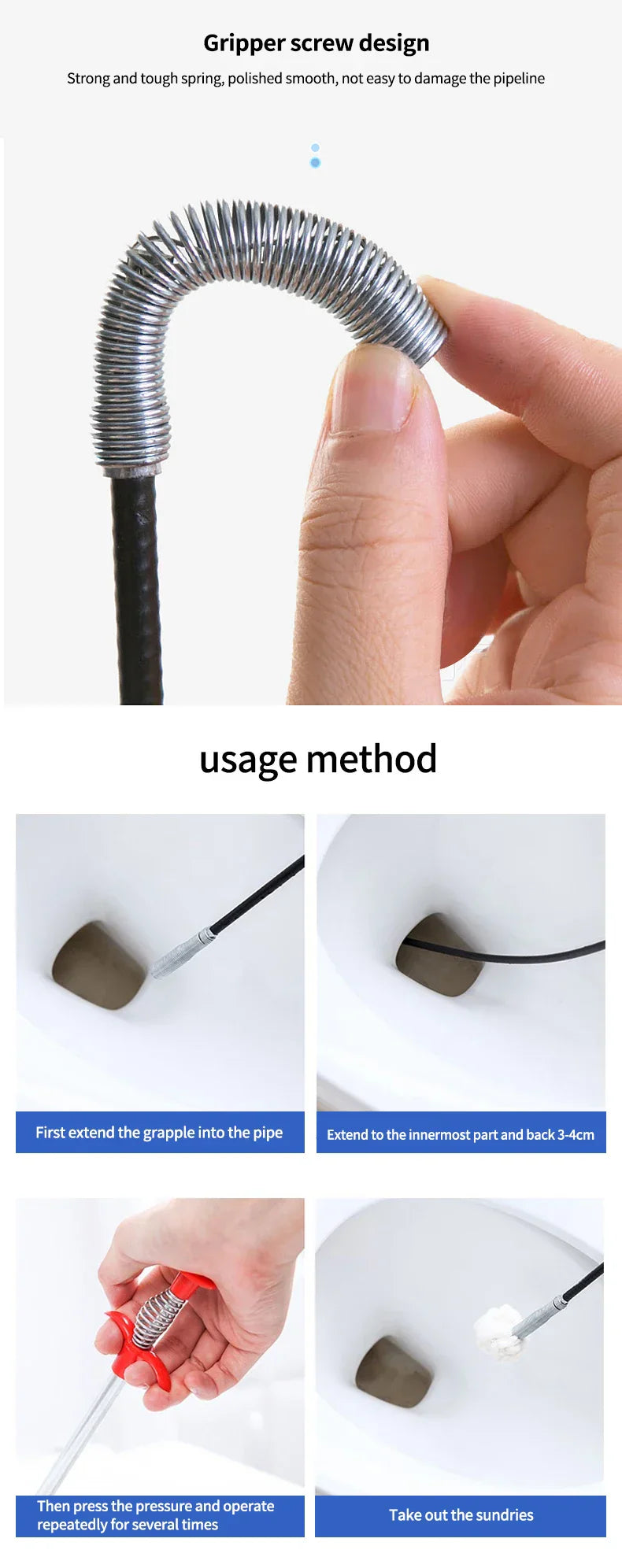 Spring Pipe Dredging Tool